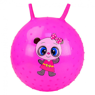 Мяч для фитнеса CB4503 пупырчатый с рожками(Pink)