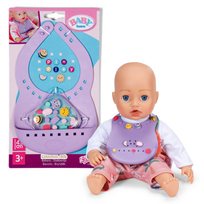 Нагрудник для ляльки Baby Born серії Pinplay – Стильне годування Нагрудник для ляльки Baby Born серії Pinplay – Стильне годування