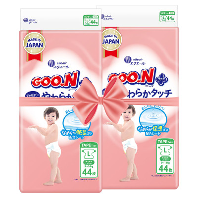 Підгузки Goo.N Plus для дітей (розмір 4(L), 9-14 кг, 88 шт)