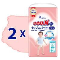 Трусики-підгузки Goo.N Plus для дітей 9-14 кг (розмір 4(L), 88 шт.)