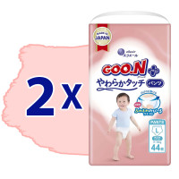 Трусики-підгузки Goo.N Plus для дітей 9-14 кг (розмір 4(L), 88 шт.)