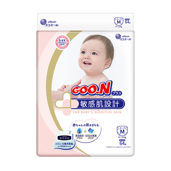 Підгузки Goo.N Plus для дітей (розмір 3(M), 6-11 кг, 64 шт) Підгузки Goo.N Plus для дітей (розмір 3(M), 6-11 кг, 64 шт)