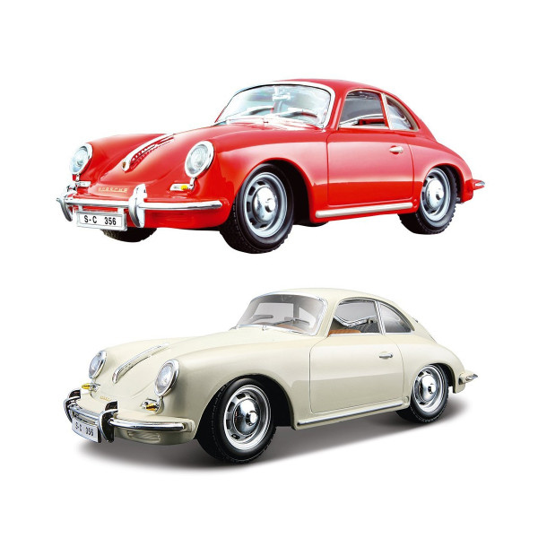 Автомодель - Porsche 356B (1961) (асорті слонова кістка, червоний, 1:24) Автомодель - Porsche 356B (1961) (асорті слонова кістка, червоний, 1:24)