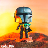 Ігрова фігурка Funko Pop! - Мандалорець, що летить з малюком Ігрова фігурка Funko Pop! - Мандалорець, що летить з малюком
