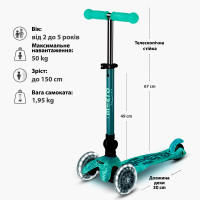 Самокат MICRO складний серії Mini Deluxe Foldable Orion Glow LED – Синій Самокат MICRO складний серії Mini Deluxe Foldable Orion Glow LED – Синій