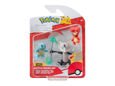 Набір ігрових фігурок Pokemon W19 - Магбі, Сквіртл, Алола Маровак Набір ігрових фігурок Pokemon W19 - Магбі, Сквіртл, Алола Маровак
