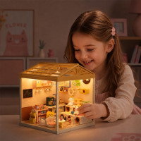 Конструктор-румбокс Mini House серії Інтер'єр – Котокафе (світло)