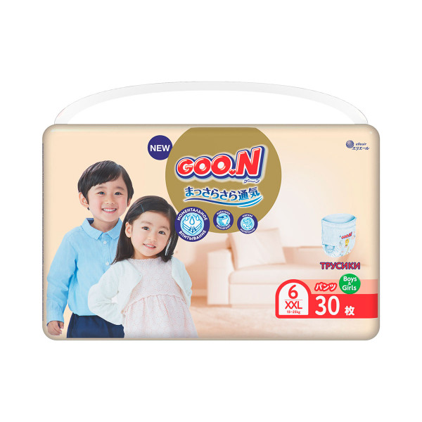 Трусики-підгузки Goo.N Premium Soft для дітей (розмір 6(2XL), 15-25 kg, 30 шт)