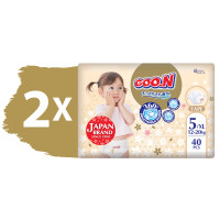 Підгузки GOO.N Premium Soft для дітей (розмір 5(XL), 12-20 kg, 80 шт.) Підгузки GOO.N Premium Soft для дітей (розмір 5(XL), 12-20 kg, 80 шт.)