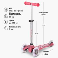 Самокат Micro серії Mini Deluxe Fairy Glitter LED – Рожевий Самокат Micro серії Mini Deluxe Fairy Glitter LED – Рожевий