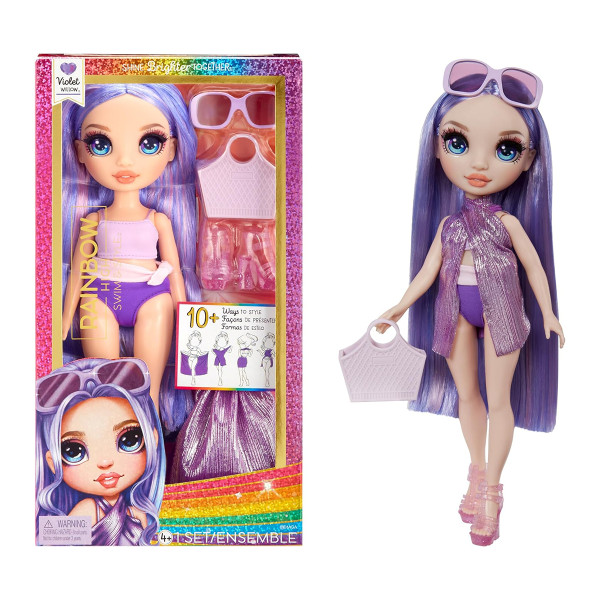 Лялька Rainbow High серії Swim & Style – Віолетта (з акс.) Лялька Rainbow High серії Swim & Style – Віолетта (з акс.)