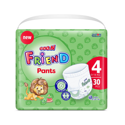 Трусики-підгузки Goo.N Friend для дітей 9-14 кг (розмір 4(L), 30 шт)
