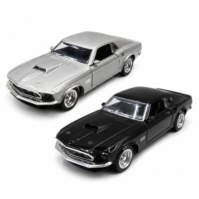 Автомодель – Ford Mustang Boss 429 1969 (сірий, чорний)