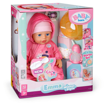 Лялька Baby Born серії Click & Play – Зимовий стиль Емми (43 см) Лялька Baby Born серії Click & Play – Зимовий стиль Емми (43 см)