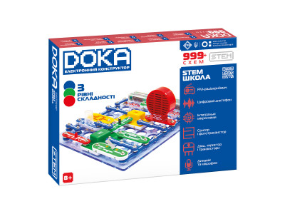 Конструктор електронний Doka Школа 999+ схем Конструктор електронний Doka Школа 999+ схем