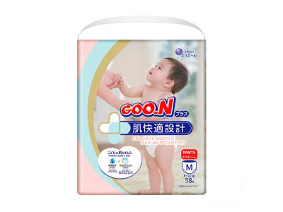 Трусики-підгузки Goo.N Plus для дітей (розмір 3(M), 6-12 кг, 58 шт)