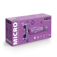 Самокат Micro серії Mini Deluxe Fairy Glitter LED – Пурпуровий