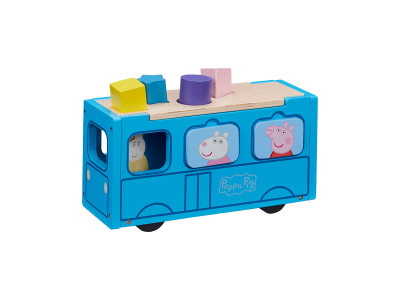 Дерев'яний ігровий набір-сортер Peppa - Шкільний автобус Пеппи