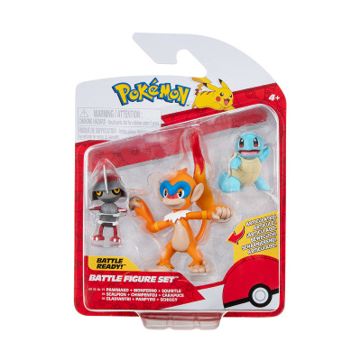 Набір ігрових фігурок Pokemon W18 - Поньярд, Сквіртл, Монферно Набір ігрових фігурок Pokemon W18 - Поньярд, Сквіртл, Монферно