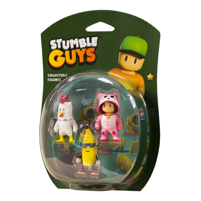 Набір колекц. фігурок Stumble Guys - Курча, Банан, Мяумер Набір колекц. фігурок Stumble Guys - Курча, Банан, Мяумер