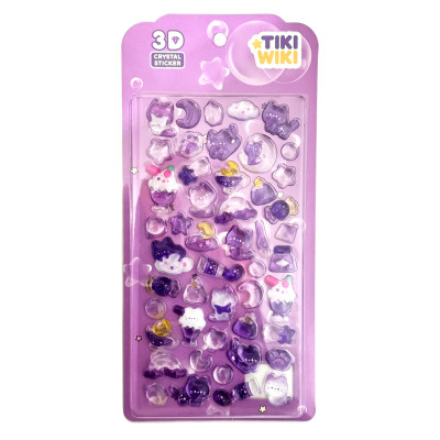 Набір 3D-наліпок Tiki Wiki серії Crystal – Тікі зоряні сни Набір 3D-наліпок Tiki Wiki серії Crystal – Тікі зоряні сни