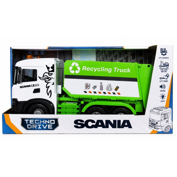 Автомодель серії Mid Truck – Сміттєвоз Scania (світло, звук) Автомодель серії Mid Truck – Сміттєвоз Scania (світло, звук)