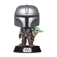Ігрова фігурка Funko POP! серії Мандалорець - Мандалорець з Ґроґу на спині Ігрова фігурка Funko POP! серії Мандалорець - Мандалорець з Ґроґу на спині