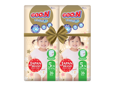 Трусики-підгузники GOO.N Premium Soft для дітей (розмір 5(XL), 12-17 kg, 72 шт.)