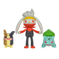 Набір ігрових фігурок Pokemon W18 - Морпеко, Бульбазавр, Рабут Набір ігрових фігурок Pokemon W18 - Морпеко, Бульбазавр, Рабут