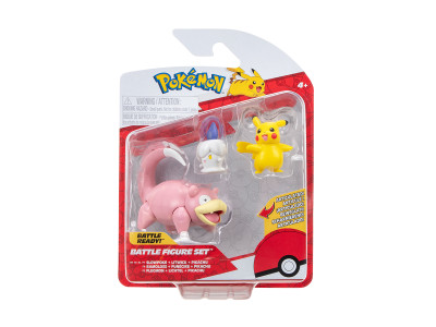 Набір ігрових фігурок Pokemon W18 - Пікачу, Літвік, Слоупок Набір ігрових фігурок Pokemon W18 - Пікачу, Літвік, Слоупок