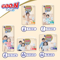 Трусики-підгузки Goo.N Premium Soft для дітей (розмір 7(3XL), 18-30 kg, 22 шт)
