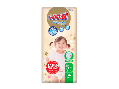 Трусики-підгузки Goo.N Premium Soft (розмір 5(XL), 12-17 кг, 36 шт)