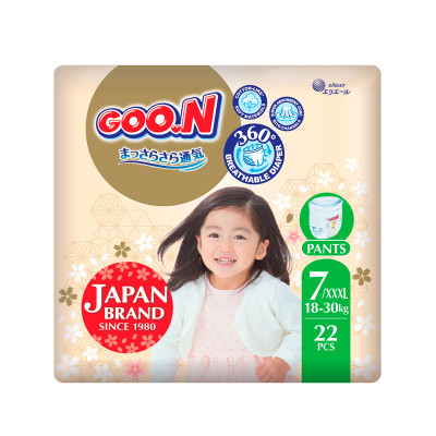 Трусики-підгузки Goo.N Premium Soft (розмір 7(3XL), 18-30 кг, 22 шт)