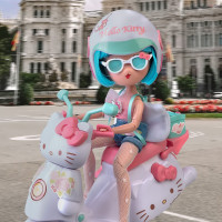 Ігровий набір 4SF Manga Dolls серії Hello Kitty – Красуня Пінк на скутері