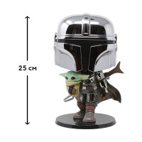 Ігрова фігурка Funko Pop! - Мандалорець у хромі з малюком 25 сm