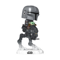 Ігрова фігурка Funko POP! Rides серії Мандалорець і Ґроґу - Мандо з Ґроґу на всюдиході