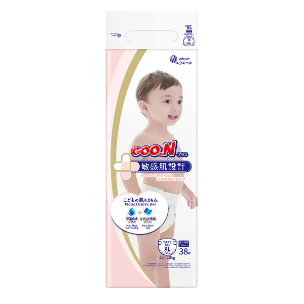 Підгузки Goo.N Plus для дітей (розмір 5(XL), 12-20 кг, 38 шт) Підгузки Goo.N Plus для дітей (розмір 5(XL), 12-20 кг, 38 шт)