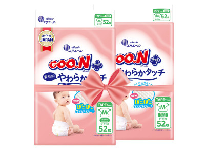 Підгузки Goo.N Plus для дітей (розмір 3(M), 6-11 кг, 104 шт) Підгузки Goo.N Plus для дітей (розмір 3(M), 6-11 кг, 104 шт)