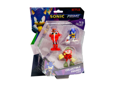 Набір ігрових фігурок Sonic Prime – Сонік, Наклз, Доктор Еґман Набір ігрових фігурок Sonic Prime – Сонік, Наклз, Доктор Еґман