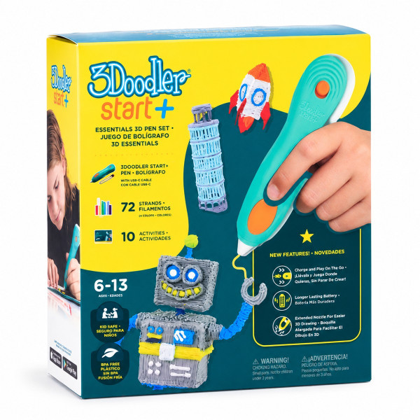 3D-ручка 3Doodler Start Plus для дитячої творчості - Креатив Плюс (72 стрижні) 3D-ручка 3Doodler Start Plus для дитячої творчості - Креатив Плюс (72 стрижні)