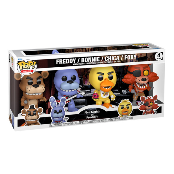 Набір ігрових фігурок Funko POP! серії 5 ночей у Фредді (4 фігурки) Набір ігрових фігурок Funko POP! серії 5 ночей у Фредді (4 фігурки)