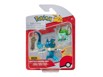 Набір ігрових фігурок Pokemon W19 - Хонедж, Бульбазавр, Фрогадир Набір ігрових фігурок Pokemon W19 - Хонедж, Бульбазавр, Фрогадир