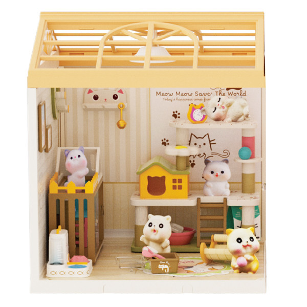 Конструктор-румбокс Mini House серії Інтер'єр – Зоомагазин (світло)