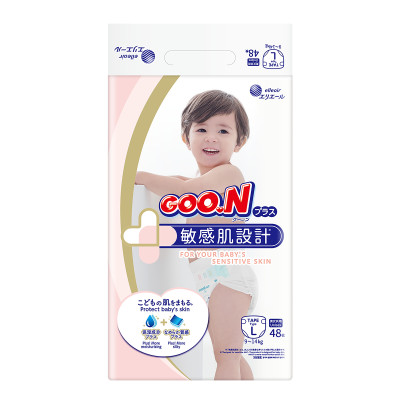 Підгузки Goo.N Plus для дітей (розмір 4(L), 9-14 кг, 48 шт)
