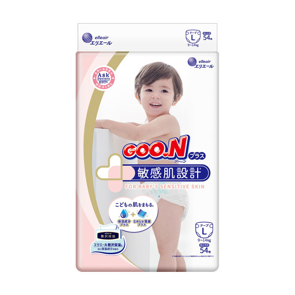 Підгузки Goo.N Plus для дітей (розмір 4(L), 9-14 кг, 54 шт) Підгузки Goo.N Plus для дітей (розмір 4(L), 9-14 кг, 54 шт)