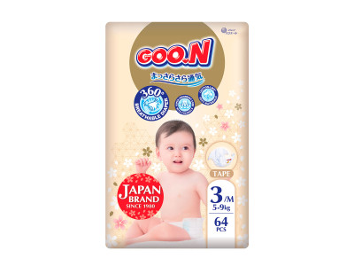 Підгузки Goo.N Premium Soft для дітей (розмір 3(M), 5-9 кг, 64 шт) Підгузки Goo.N Premium Soft для дітей (розмір 3(M), 5-9 кг, 64 шт)