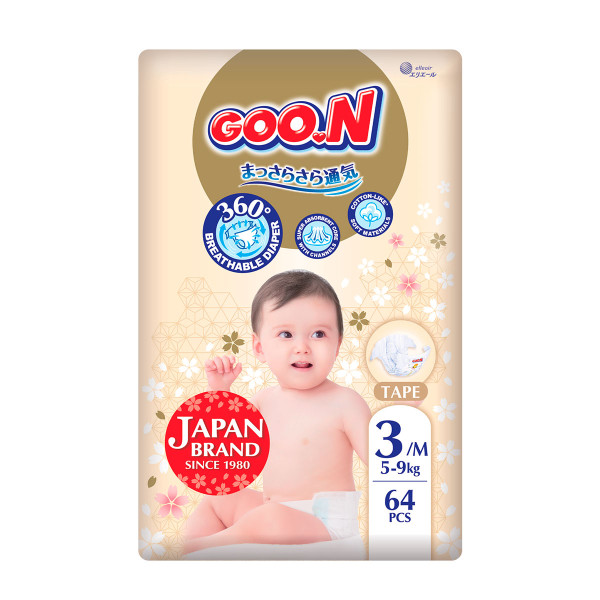 Підгузки Goo.N Premium Soft для дітей (розмір 3(M), 5-9 кг, 64 шт) Підгузки Goo.N Premium Soft для дітей (розмір 3(M), 5-9 кг, 64 шт)