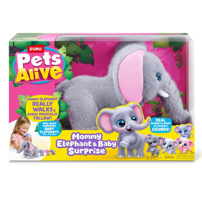Інтерактивний ігровий набір Pets Alive – Мама слониха з сюрпризом Інтерактивний ігровий набір Pets Alive – Мама слониха з сюрпризом