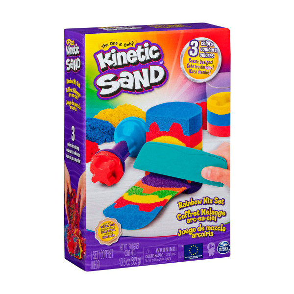 Набір піску для дитячої творчості - Kinetic Sand Веселковий мікс Набір піску для дитячої творчості - Kinetic Sand Веселковий мікс