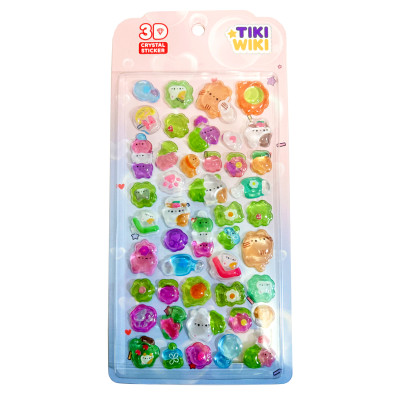 Набір 3D-наліпок Tiki Wiki серії Crystal – Тікі котики в саду